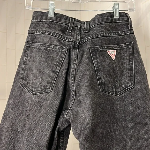 Guess by Georges Marciano HIGH WAIST black pinup denim jeans Made in USA - Picture 6 of 7